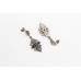 Dangle Earrings Marcasite Onyx Stone Women's Solid Silver 925 Handmade A671